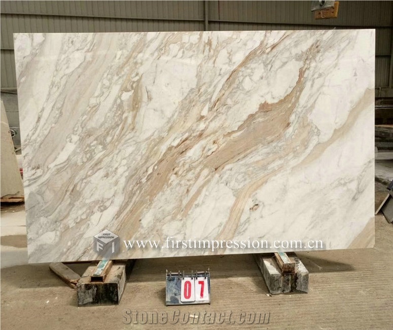New Polished White Marble Volakas Slabs