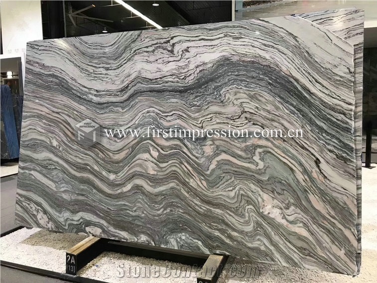 Water Cloudy Grey Marble Slabs for Walling