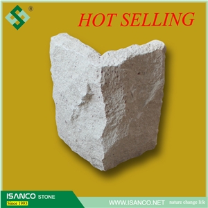 Beige Limestone Split Wallstone for Sale