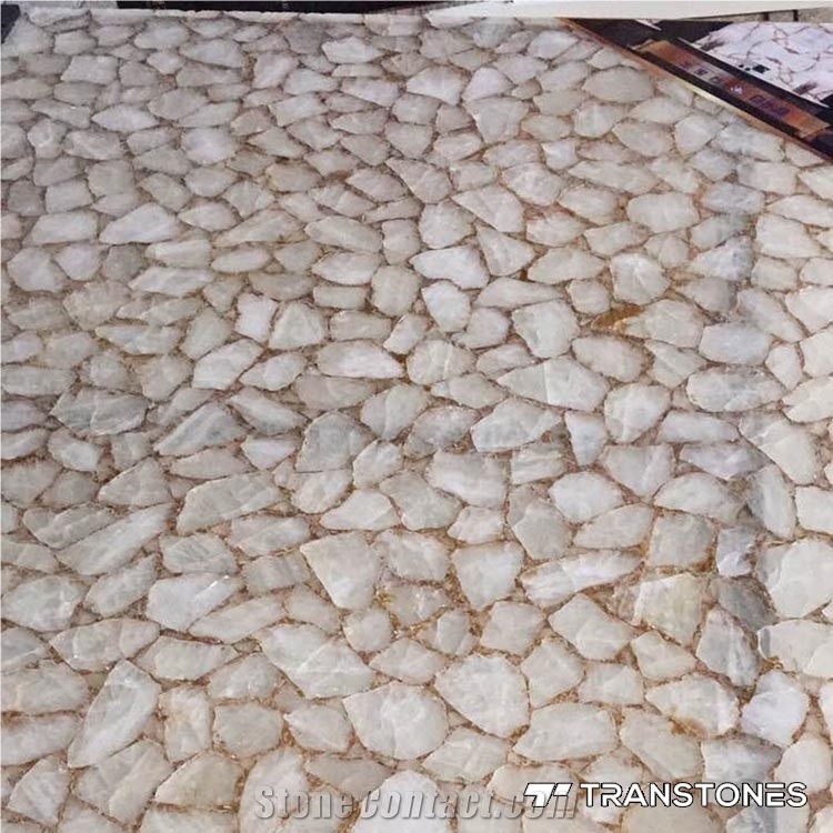 Agate Translucent Natural Stone for Decors