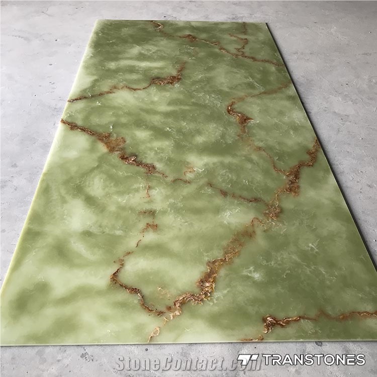 Alabaster Sheets Green Faux Stone Wall Tiles