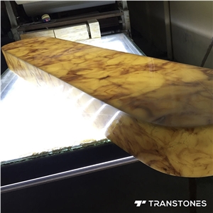 Artificial Stone Solid Surface Alabaster Bar Top