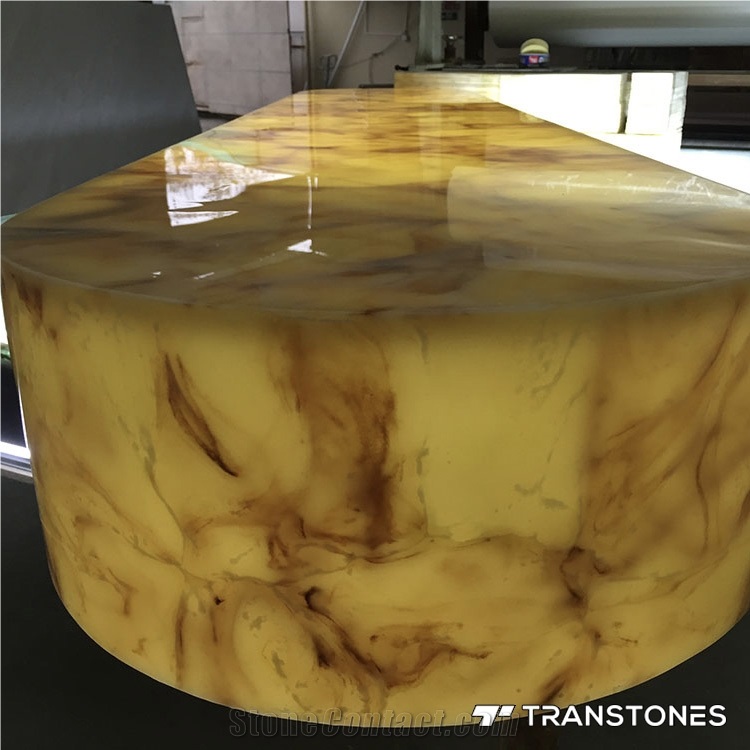 Artificial Stone Solid Surface Alabaster Bar Top