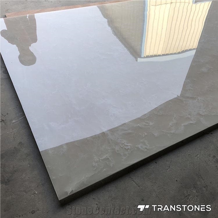 High Gloss Artificial Stone Grey Wall Panel