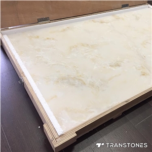 Polished Artificial Resin Stone Slabs Wall Panels