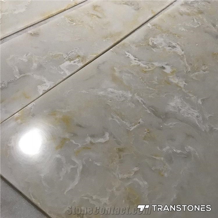 Polished Artificial Resin Stone Slabs Wall Panels