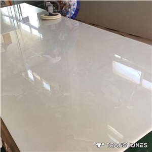 Polished Faux Stone Slab Chinese Style Carving
