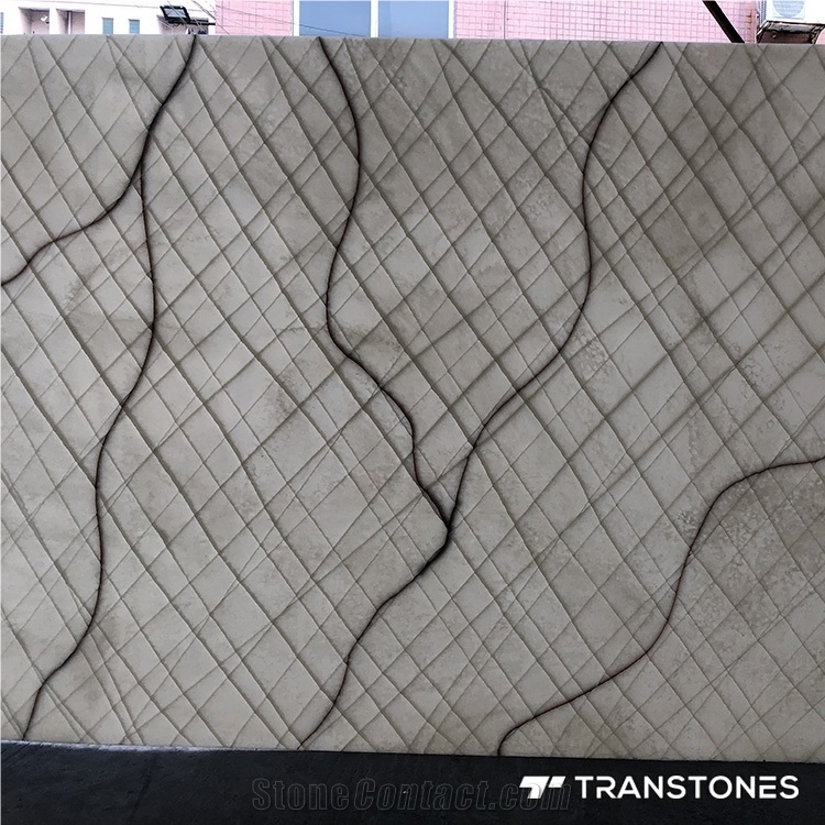 Translucent Artificial Wall Tiles Stone Slab