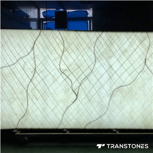 Translucent Onyx Artificial Stone Slab Wall Tiles