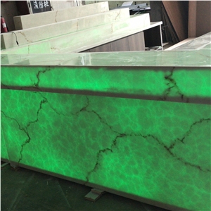 Transtones Translucent Faux Onyx Stone Bar Counter