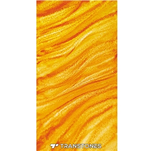 Yellow Pattern Artificial Transparent Stone Tiles