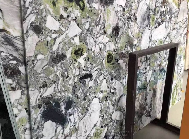 White Beauty Green Marble/Ice Jade Slabs and Tiles