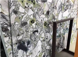 White Beauty Green Marble/Ice Jade Slabs and Tiles