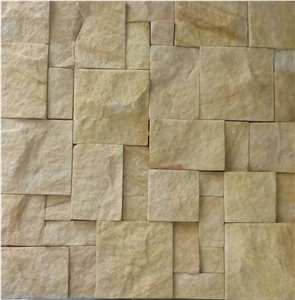 Teak Wood Sandstone Mosaic Pattern 3
