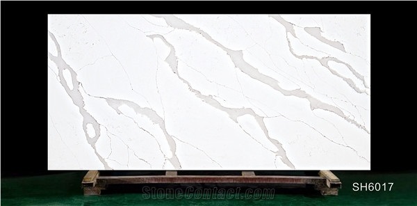 Artificial Stone Calacatta White Quartz Slabs,Tile