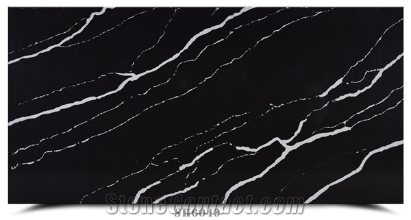 Black and White Nero Marquina Quartz Slabs&Tiles