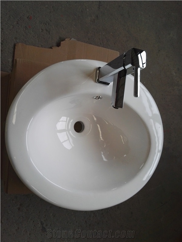 Ceramic Sink Round for Kitchen and Bathroom