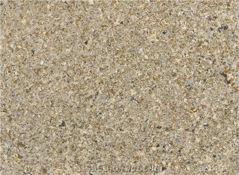 Custom Brown Quartz Slab/Quartz Stone for Kitchen