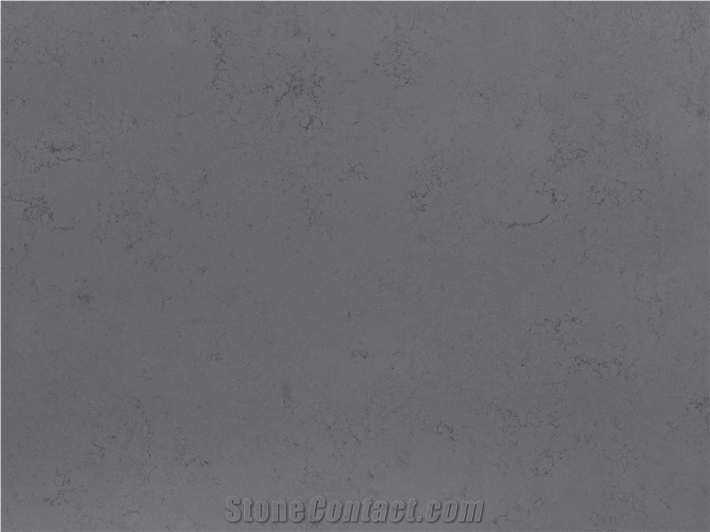Production Line White Vein Misty Grey Quartz Stone