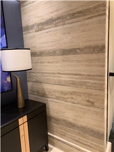 Silver Travertine Slabs&Tiles, Travertino Ocean