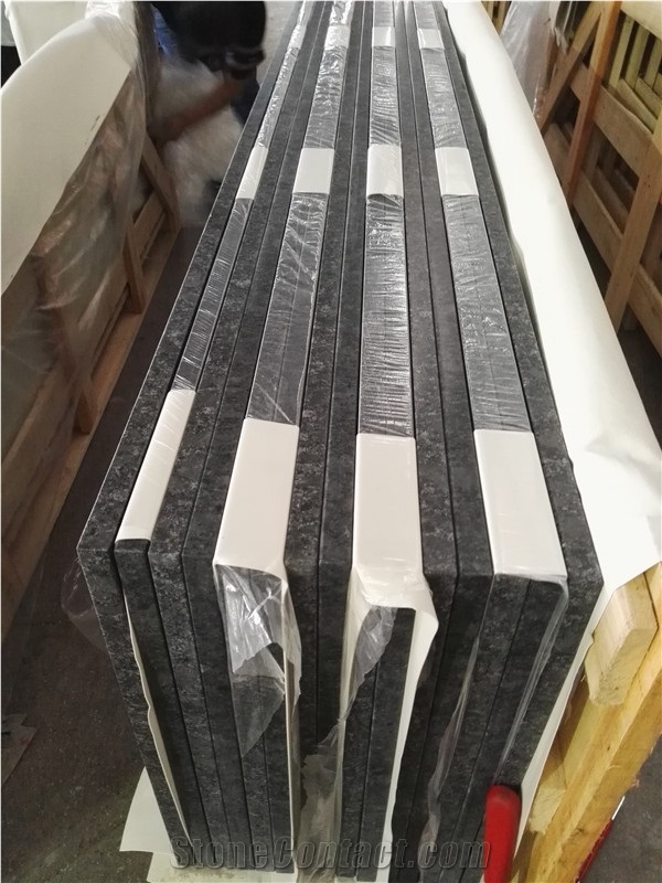 Steel Gray Slabs & Tiles, Steel Grey Granite Slabs