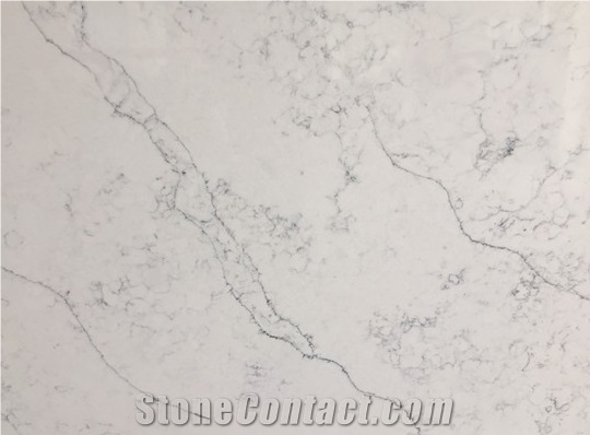 White Artifical Stone Quartz,Sparkle Carrara White