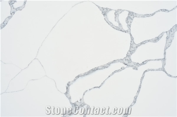 White Calacatta Artificial Quartz Stone Slab