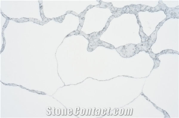 White Calacatta Artificial Quartz Stone Slab
