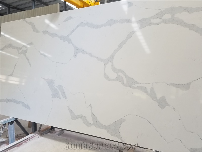 Bianco Calacatta White Quartz Stone Slabs&Tile from China ...