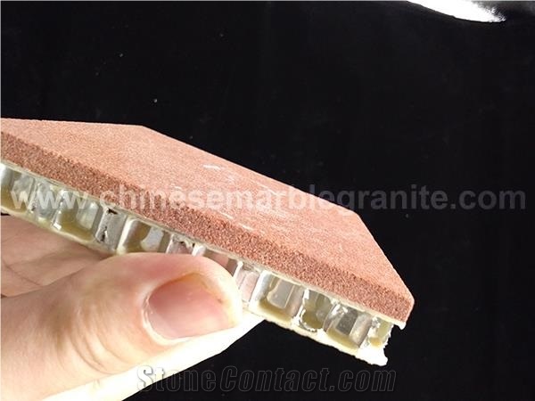 Red Sandstone Aluminum Honeycomb Backed 16mm Panel