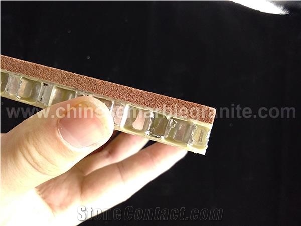 Red Sandstone Aluminum Honeycomb Backed 16mm Panel