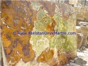 Multi Green Onyx Slab Natural Stone Collection