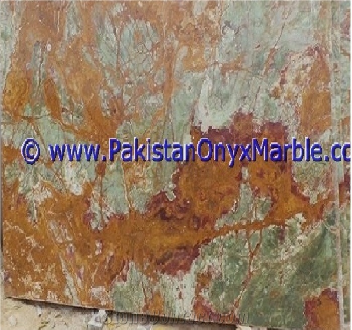 Multi Green Onyx Slab Natural Stone Collection