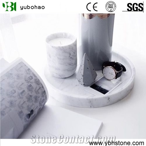 Bianco Carrara White Bathroom/Kitchen Tray/Holder