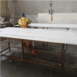 Carrara White Quartz Slab for Countertop Design