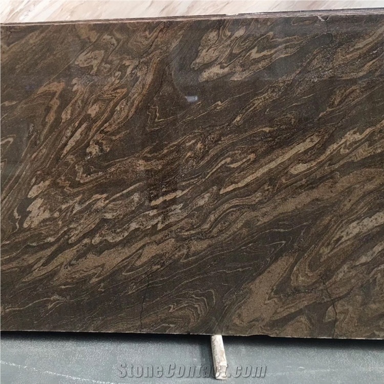 Cross Veins Cut Sri Lanka Brown Granite Slab
