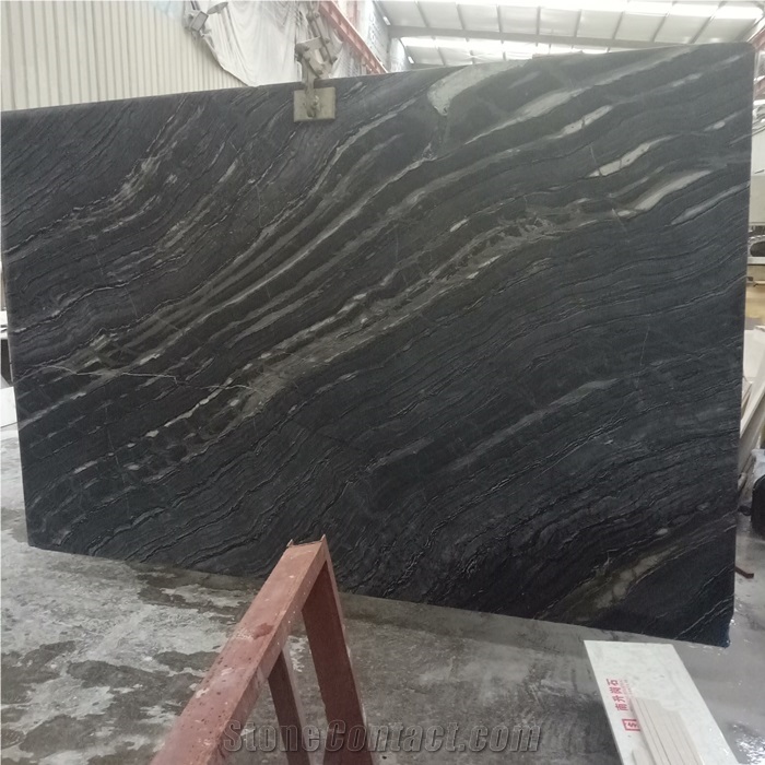 Factory Leathered Ancient Wood Marble Slabs