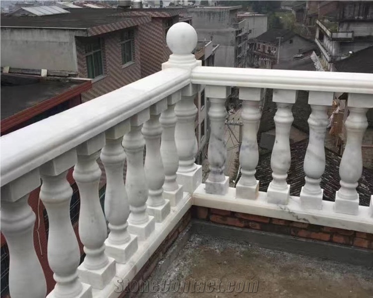 Guangxi White Marble Balustrade for Outdoor