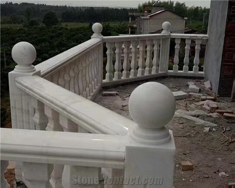Guangxi White Marble Balustrade for Outdoor