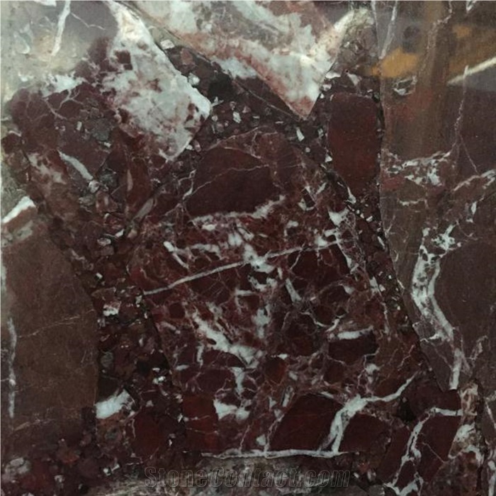 Italian Red Rosso Levanto Marble Slab Interior