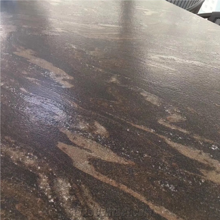 Leathered Sri Lanka Quicksand Brown Granite Slab