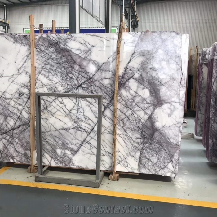 Milas Lilac Marble Slab Cut Tiles for Wall Design
