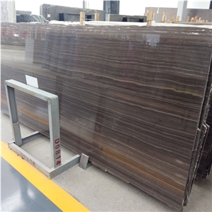 New Brown Wood Grain Marble Slabs for Wall