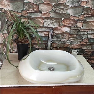 White Onyx Wash Basin Sink