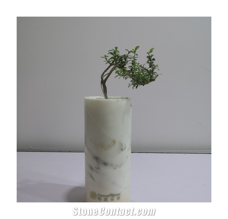 Wholesale Supplier White Marble Flower Vases