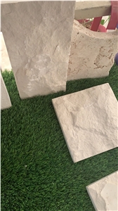 Beige Limestone Stone Split Face Wall Cladding Panel