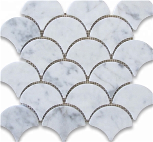 Bianco Cararra White Marble Mosaics