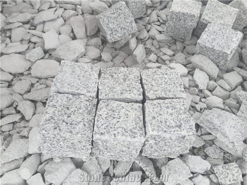 Padang Crystal White Walkway Pavers Cube Stone