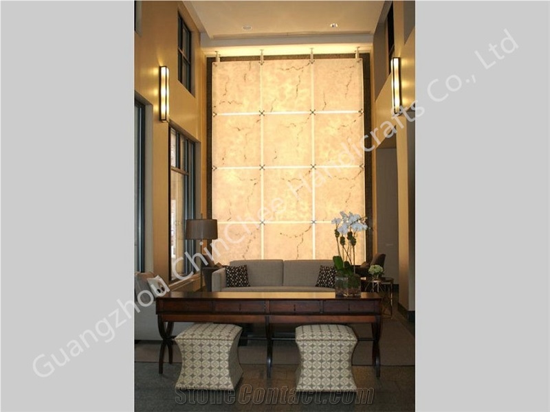 Artificial Translucent Stone Wall Panel Onyx Slabs
