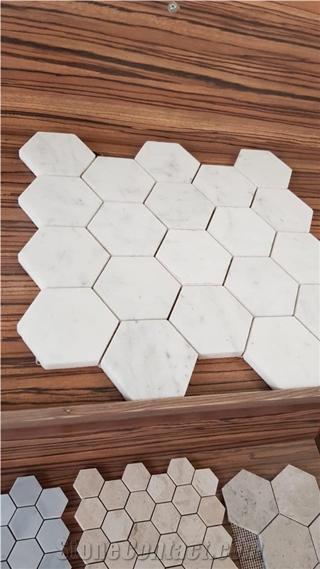 Mugla White Marble Broken Tiles, Irregular Tiles